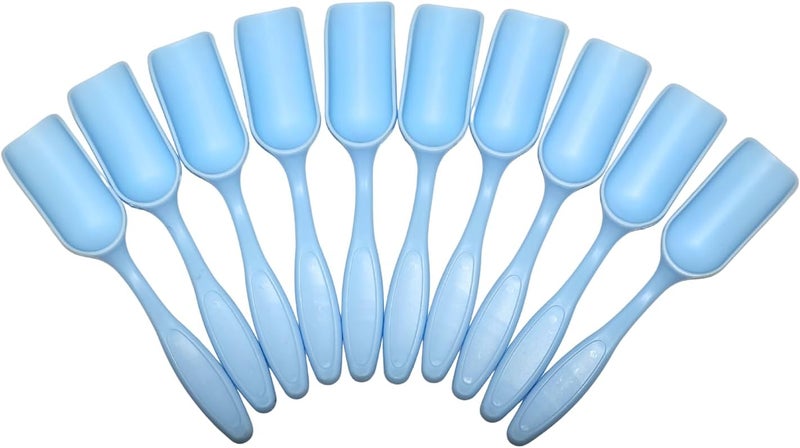 NINGDAN 10Pcs Mini Shovel,Plastic Mini Gardening Shovel Spoons Soil Scoops,Cultivation Digging Transplanting Tools for Succulents Potted Flowers,Milk Powder/Coffee Beans Scoops (All Light Blue) - Image 1